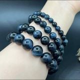  Vòng Tay Nam Mắt Hổ Xanh Đen mix charm 