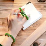  Vòng Tay Ngọc Bích Mix Túi Tiền Nơ Bạc 
