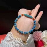  Vòng Tay San Hô Hóa Thạch Xanh 