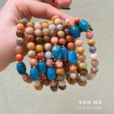  Vòng Tay San Hô Hóa Thạch 