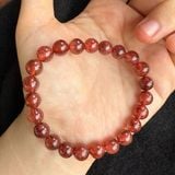  Vòng Tay Thạch Anh Tóc Đỏ 8mm 