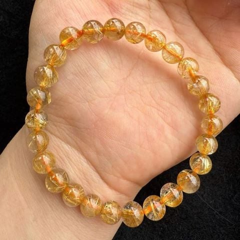 Vòng Tay Thạch Anh Tóc Vàng 7mm