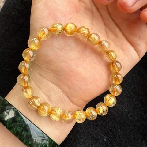 Vòng Tay Thạch Anh Tóc Vàng 8mm VIP