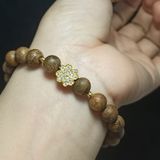  Vòng tay trầm hương rừng Nha Trang mix charm vàng 