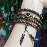  Vòng tay Trầm hương sánh chìm 6mm mix charm pandora 