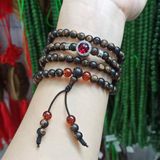  Vòng tay Trầm hương sánh chìm 6mm mix charm pandora 