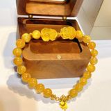  Vòng Tỳ Hưu Tóc Vàng Mix Bi Vàng 10k 