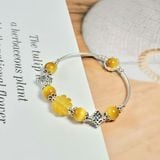  Vòng Tay Cỏ 4 Lá Mắt Hổ mix Charm bạc 