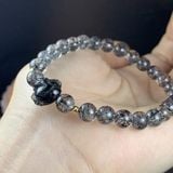  Vòng Tay Thạch Anh Tóc Đen Mix Hồ Ly và Charm 10k 