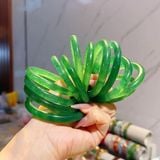  Vòng Tay Thạch Anh Dâu Tây Xanh Nguyên Khối 