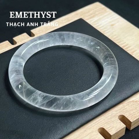 Vòng Thạch Anh Trắng Nguyên Khối - Mang Năng Lượng Tinh Khiết