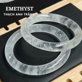  Vòng Thạch Anh Trắng Nguyên Khối 