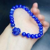  Vòng Tay Hồ ly kyanite mix Bi Vàng 10k 