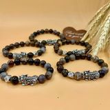  Vòng Tay Nam Đá Giông Bão mix Tỳ Hưu 