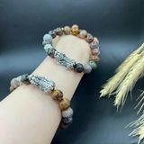  Vòng Tay Nam Đá Giông Bão mix Tỳ Hưu 