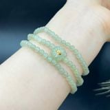  Vòng Tay Ngọc Hòa Điền mix Bông Sen 