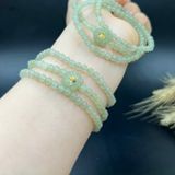  Vòng Tay Ngọc Hòa Điền mix Bông Sen 