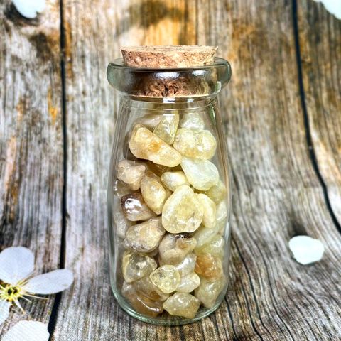  Bình đá vụn Thạch anh  Vàng 