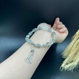  Vòng Tay Đá Xà Cừ mix charm bạc 