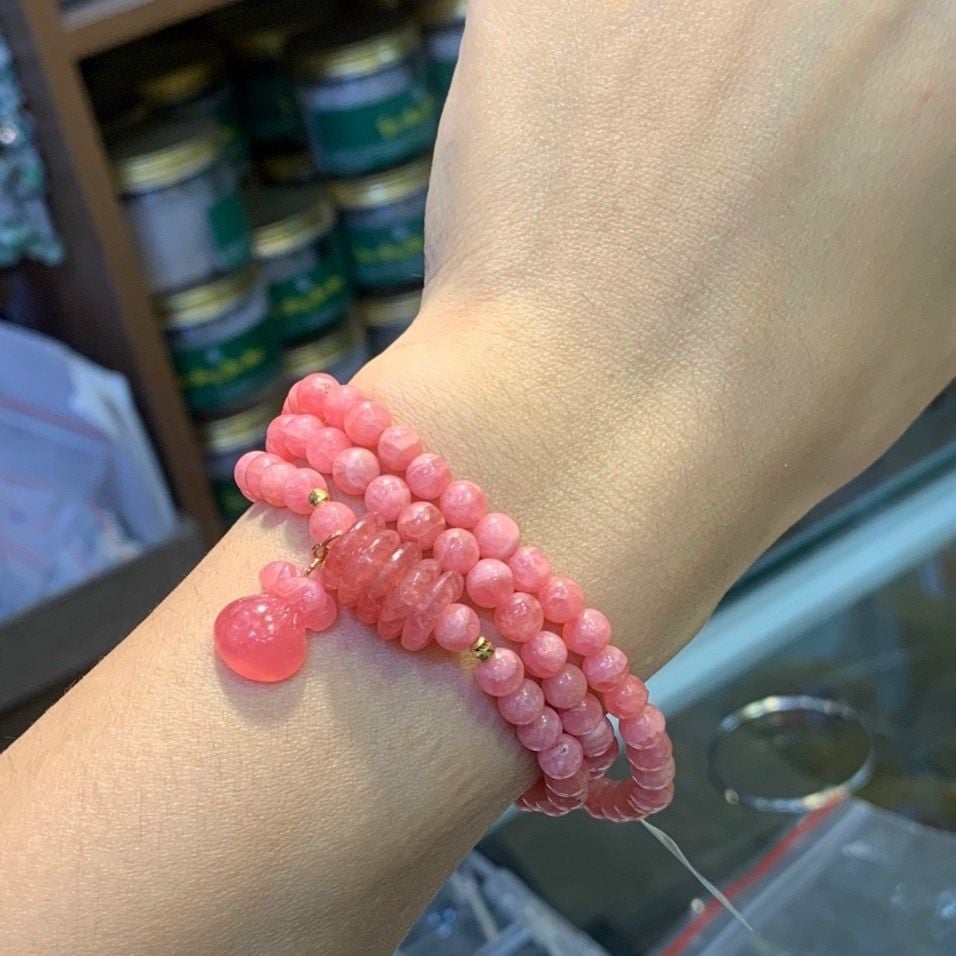  Vòng Tay Đào Hoa mix Ngũ Điếu và Túi Tiền Móc Vàng 