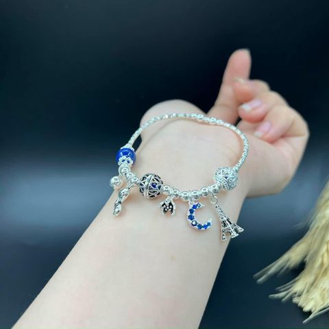 Vòng Tay Đá Kyanite Mix Charm Bạc