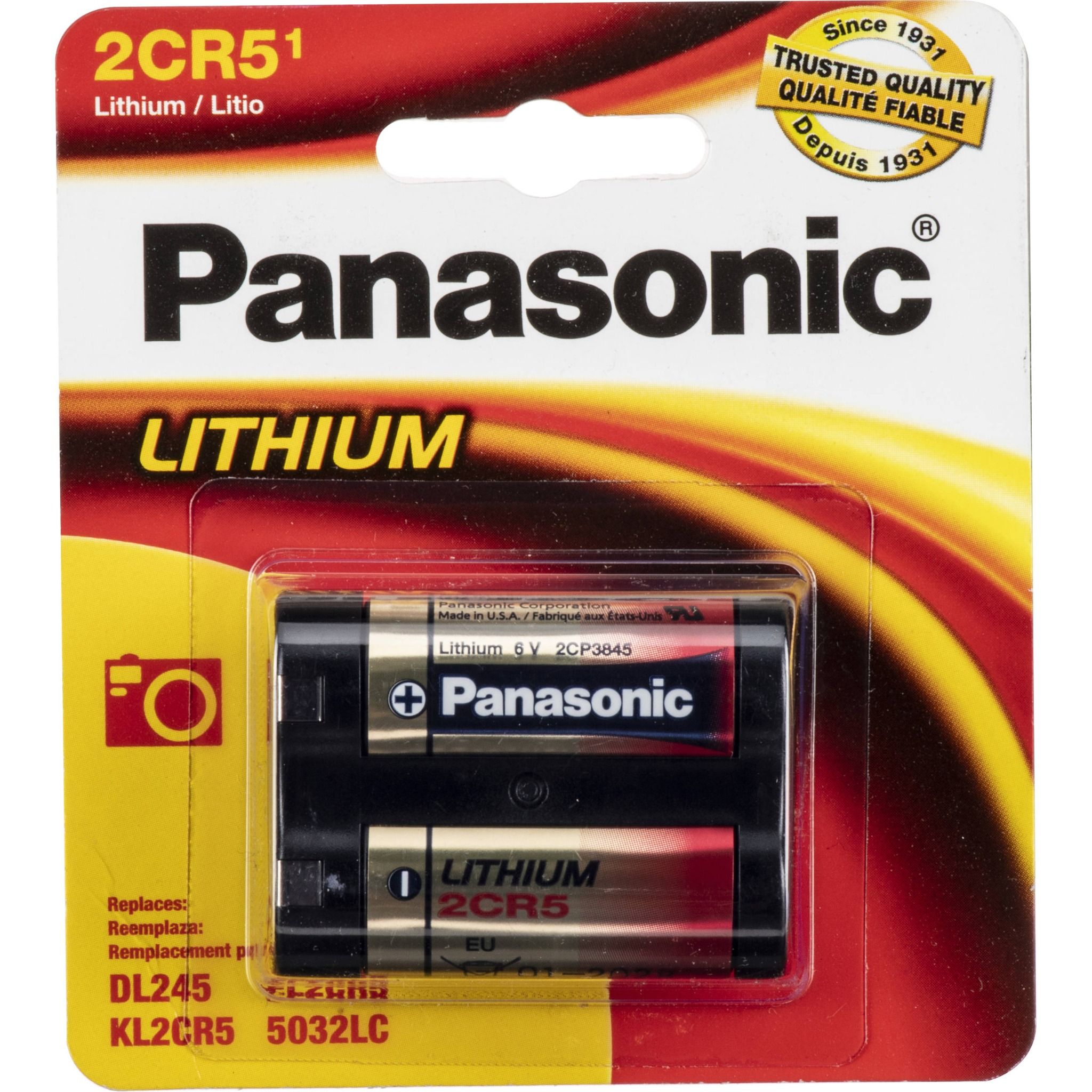  Panasonic 2CR5 Lithium Battery (6V, 1400mAh) 