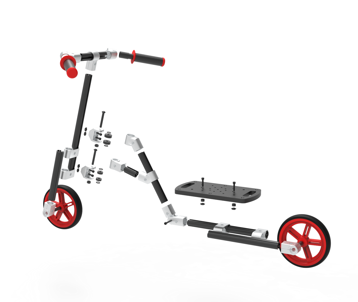  Xe scooter Ponyzo-1416 Đồ chơi lắp ráp sáng tạo cho bé vận động thông minh 