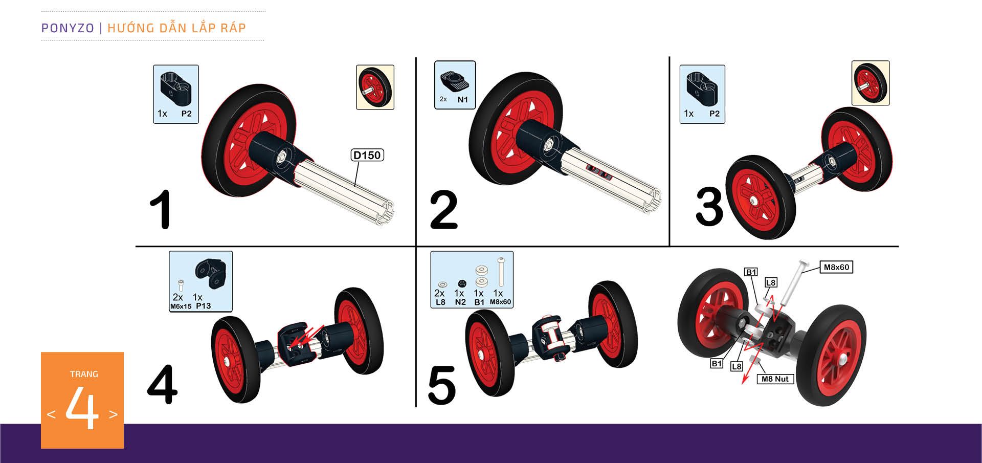  Ván trượt Ponyzo-1019 Đồ chơi lắp ráp sáng tạo cho bé vận động thông minh 