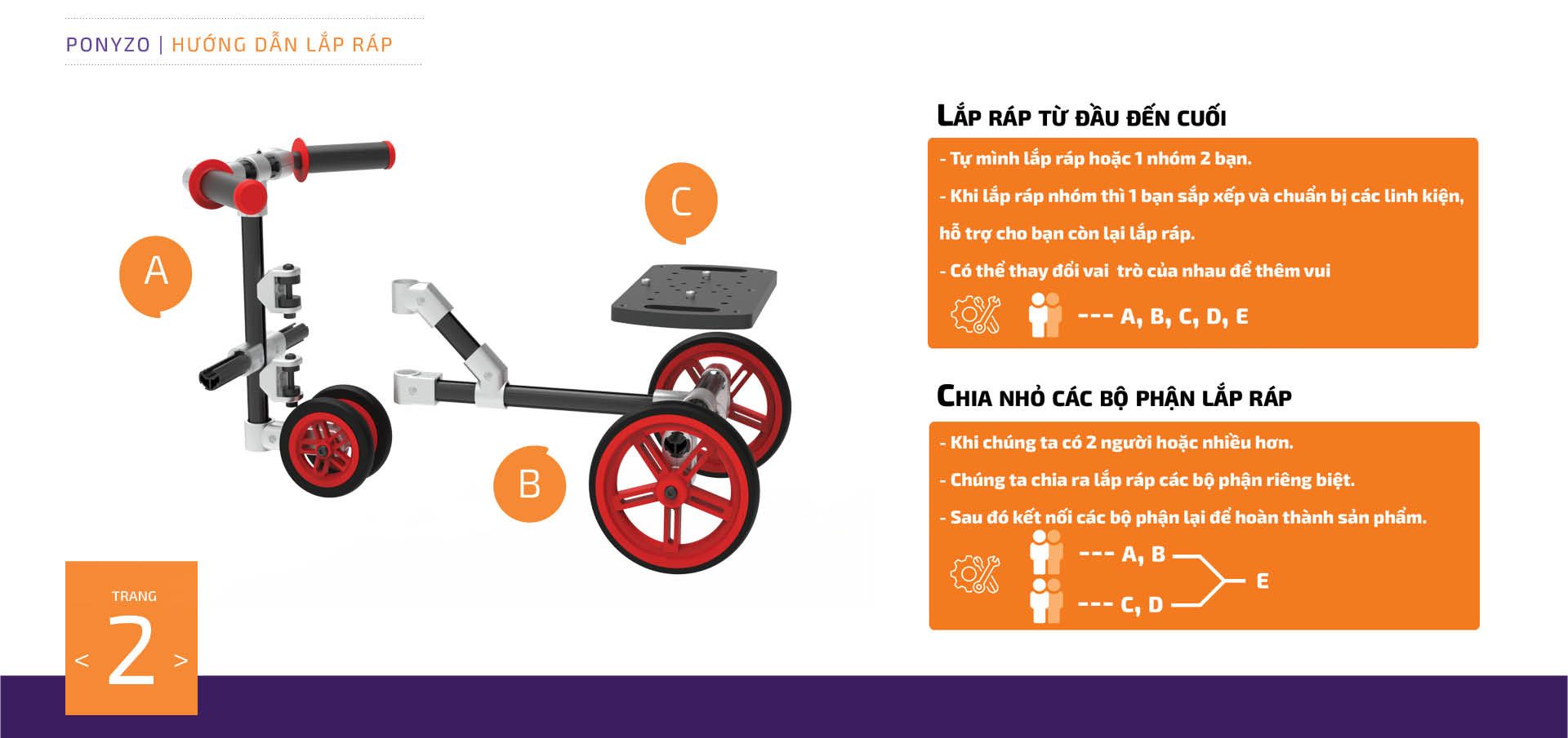  Xe lắc tay Ponyzo-1217 Đồ chơi lắp ráp sáng tạo cho bé vận động thông minh 