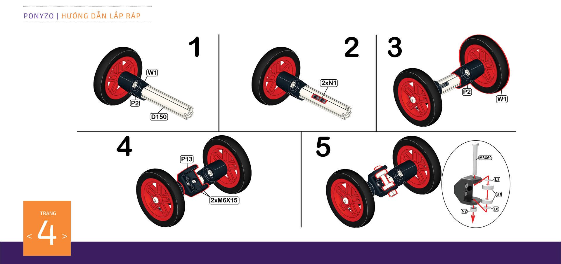  Ván trượt Ponyzo-1321 Đồ chơi lắp ráp sáng tạo cho bé vận động thông minh 