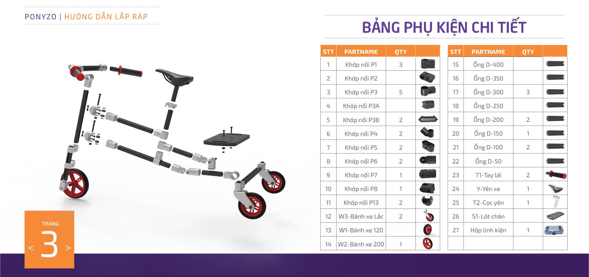  Xe drift Ponyzo-1511 Đồ chơi lắp ráp sáng tạo cho bé vận động thông minh 