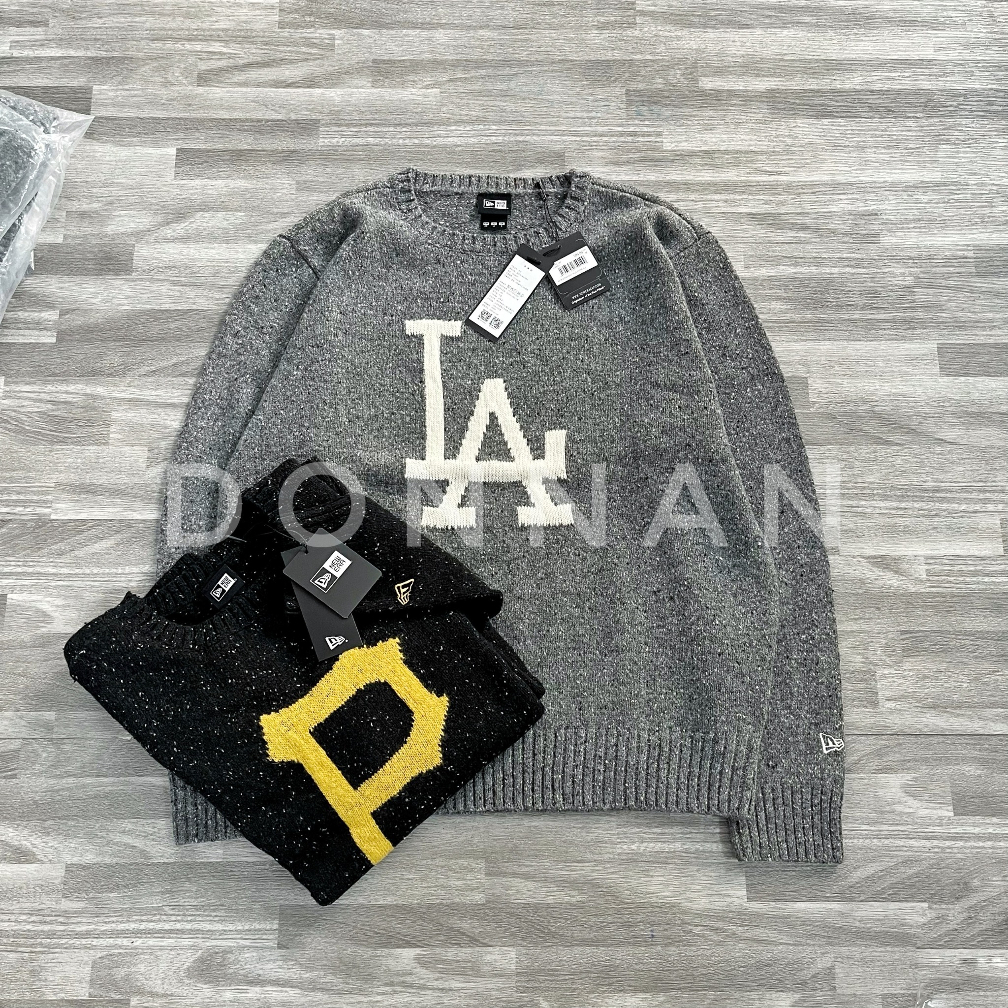 Áo Sweater Len New Era x MLB Rainbow Dot LA Dodgers Gray 13338657