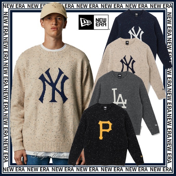 Áo Sweater Len New Era x MLB Rainbow Dot LA Dodgers Gray