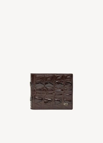  Valentino Creations Crocodile Leather Exo Horizontal Wallet 