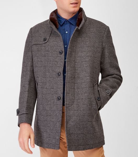  Áo khoác dạ nam Overcoat Valentino Creations VLOC-200015R-GY1 