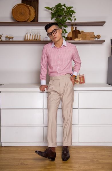  Quần âu side tab màu beige/ Sidetab trouser Beige Color 