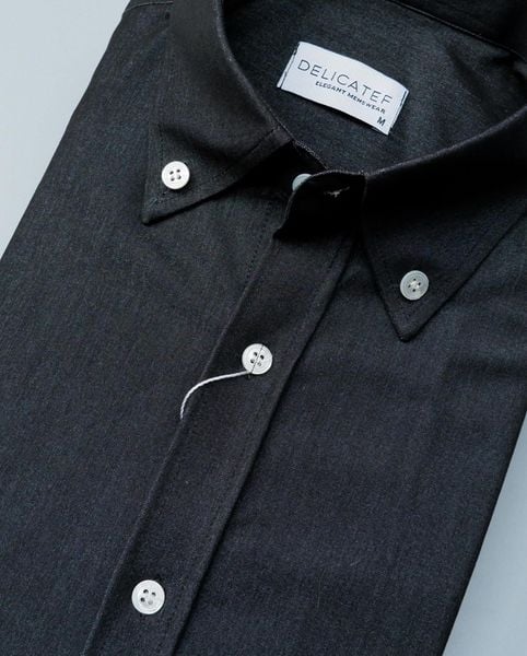  SƠ MI KHÔNG CẦN ỦI | DENIM CHAMBRAY ĐEN XÁM 