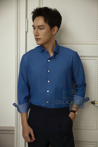  SƠ MI KHÔNG CẦN ỦI | DENIM CHAMBRAY LIGHT BLUE 