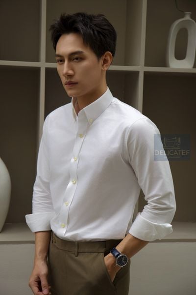  Oxford Shirt - Sơ mi Oxford màu trắng kem 