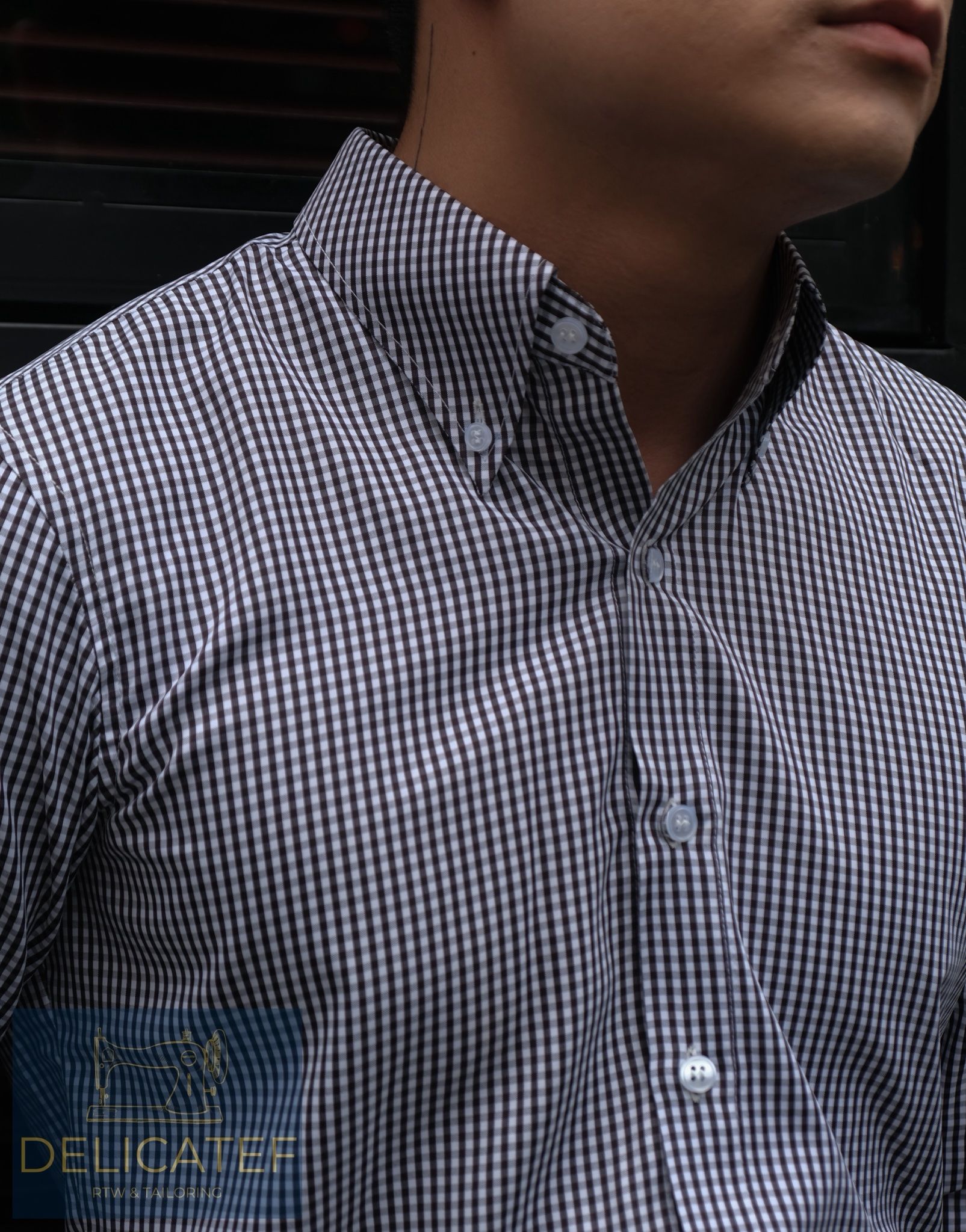  Sơ Mi Ca Rô Đen - Spread & Buttondown Collar - Black checkered shirt 