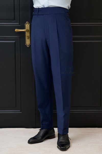  Quần Sidetab 2 nút màu xanh Navy 