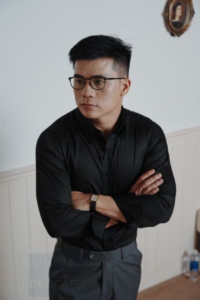  Sơ Mi Đen Cao Cấp - Black Shirt for men 