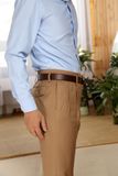  Áo sơ mi may đo xanh trơn cổ Buttondown 