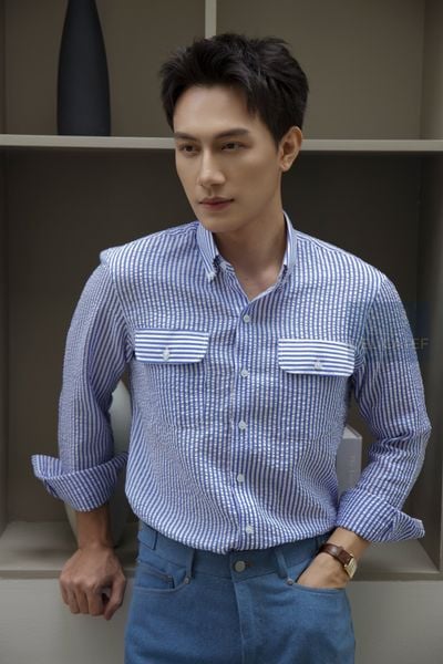  Cotton Seersucker Shirt 