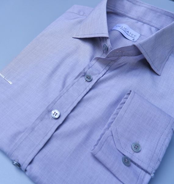  Sơ Mi Xám Tro - Cổ Cut Away - Light Grey Shirt 