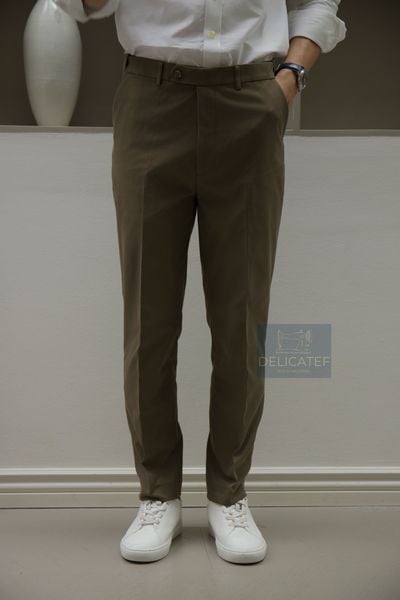  Quần Chinos màu rêu - moss green | Premium modern Chinos Trousers 