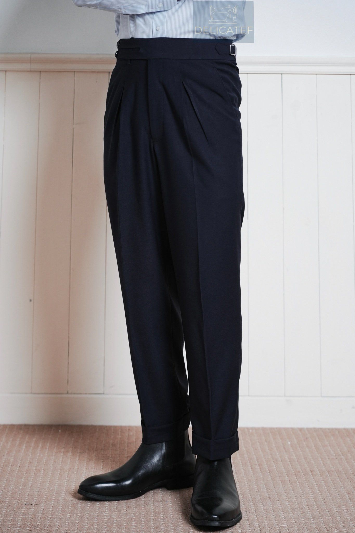  Sidetab Trouser Navy Blue - Quần Sidetab xanh navy 