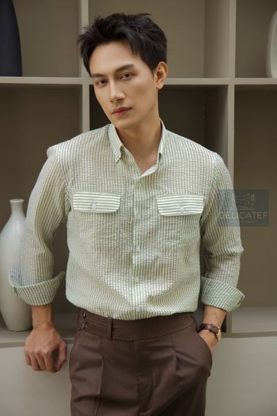  Cotton Seersucker Shirt 