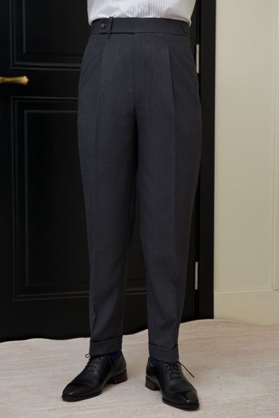  sidetab màu xám đậm / Dark Grey Sidetab Trousers 