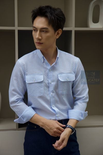  Cotton Seersucker Shirt 